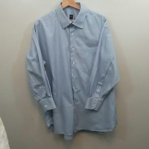Ike Behar Cotton Glen Check Blue Shirt 17.5/34